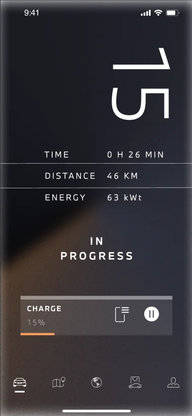 MyBMW dark: charging