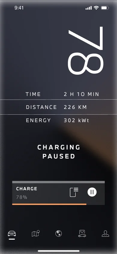 MyBMW dark: paused