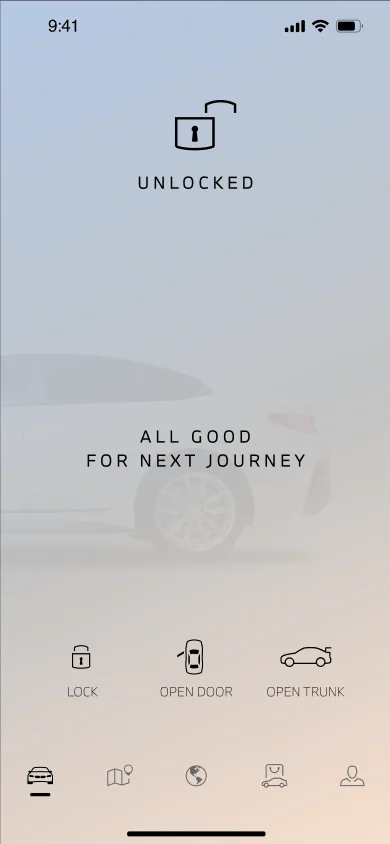 MyBMW light: unlocked