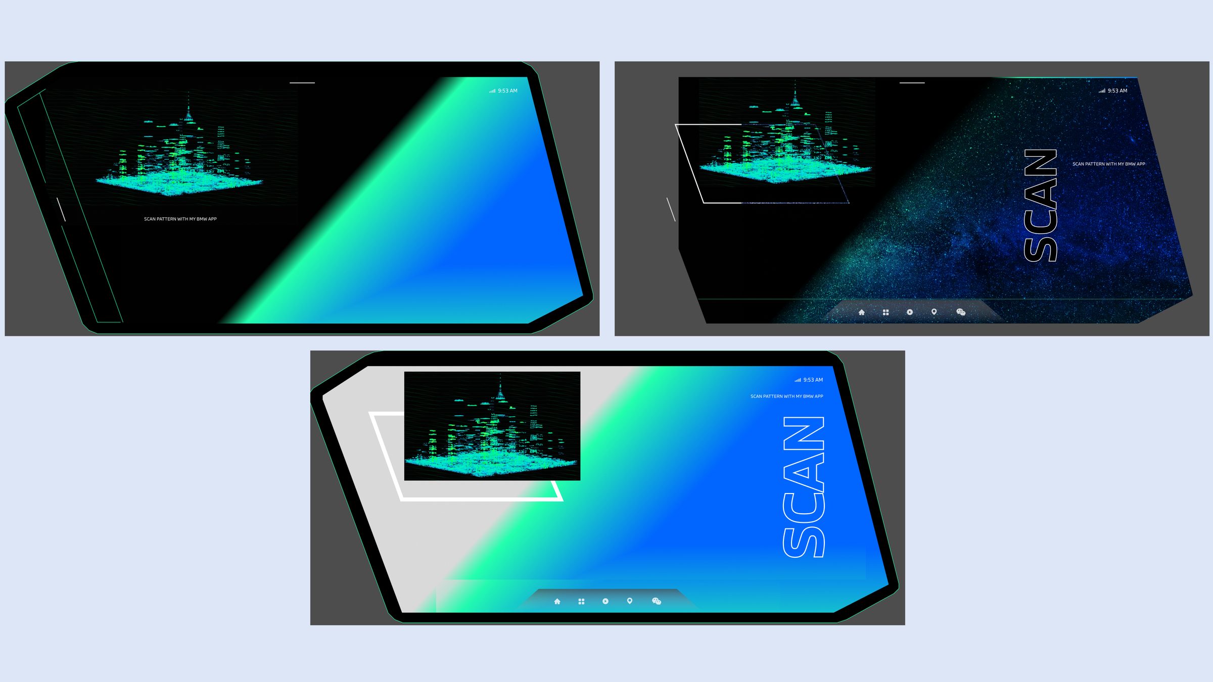 Board: scan and pair renders on the car display